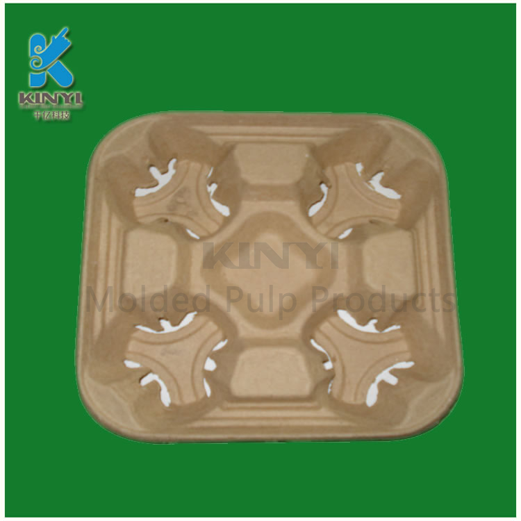 Biodegradable Paper Pulp Coffee/Drink/Tea Cup Trays