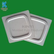 Thermoformed biodegradable mixed pulp packaging tray