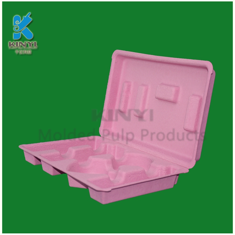 Colorful Bagasse Pulp Packaging Trays for Cosmetics and Skincare Products