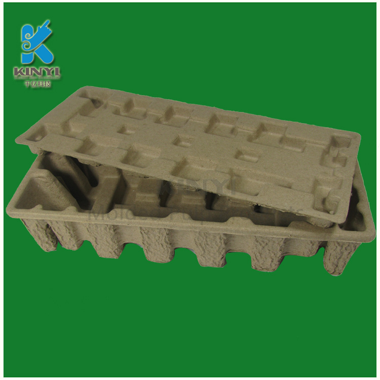 Custom biodegradable brown color molded fiber packaging box
