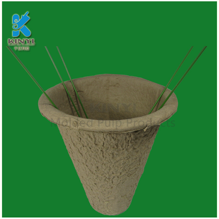 Custom fiber pulp paper mache flower pots planters