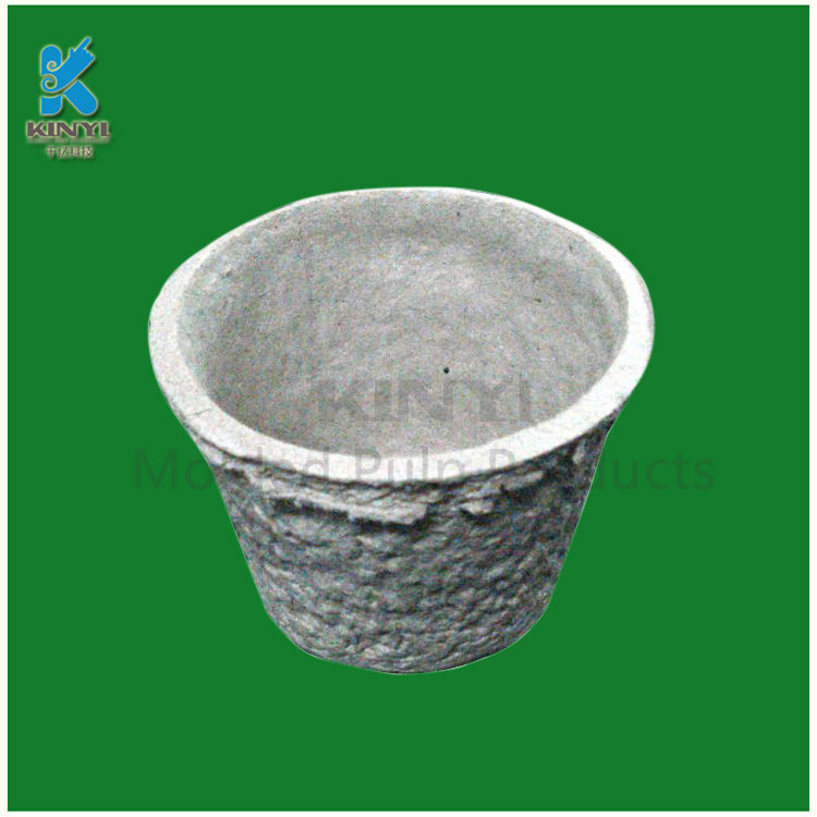 Biodegradable molded pulp ceramic flower pot packaging