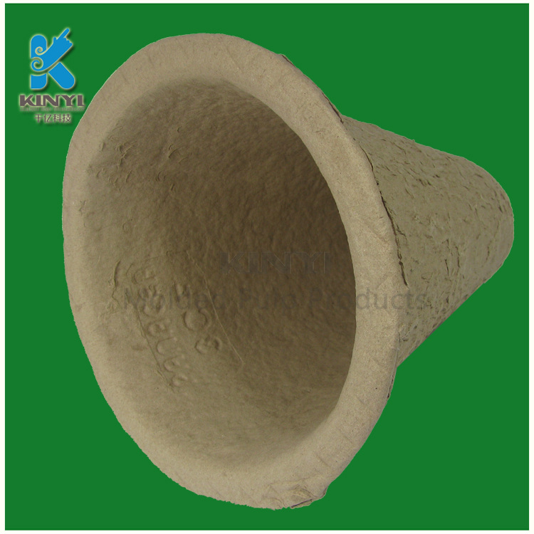 Eco friendly rough fiber pulp paper garden flower pot