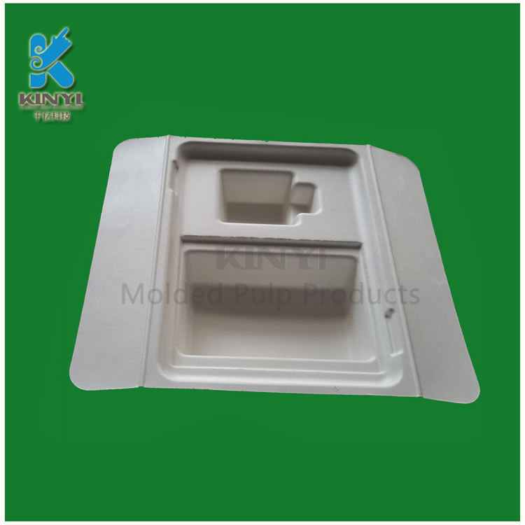 Convenient and practical disposable molded pulp eco packaging tray customized
