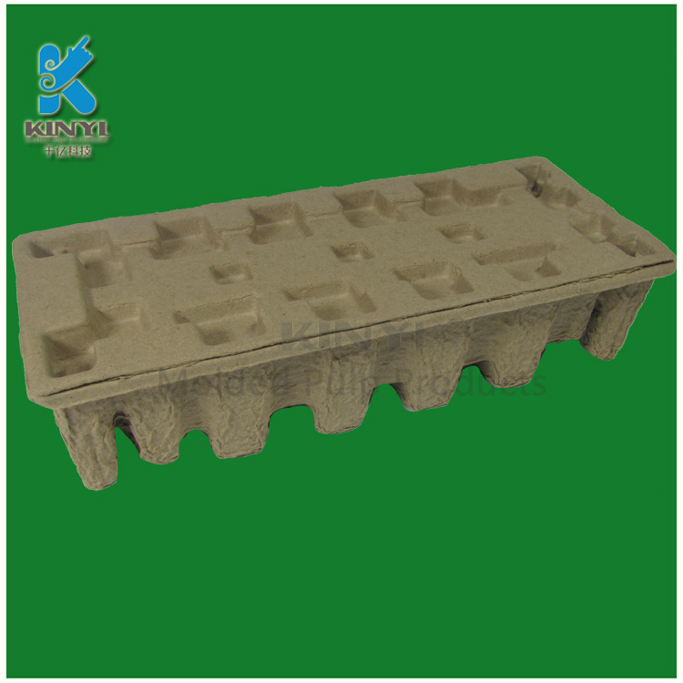 Shockproof and protective brown molded pulp protective box packaging