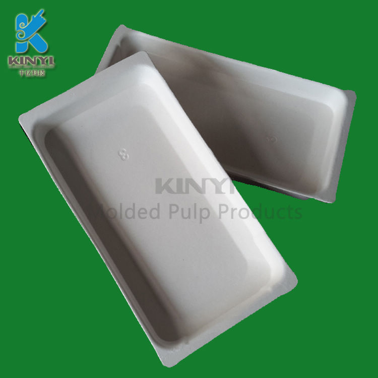 OEM recyclable cell phone shell molded pulp packaging inner box