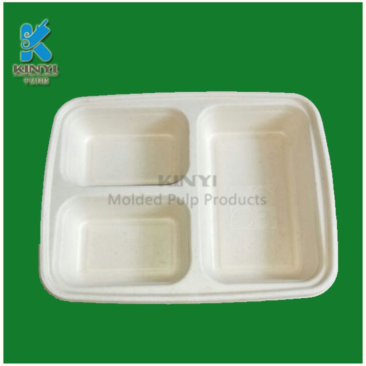 Biodegradable wheat straw pulp paper disposable food tray custom