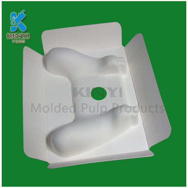 Environmentally recycled fiber bamboo pulp molded product tray