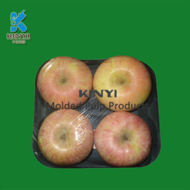 Eco friendly clear plastic paper pulp apple fruit tray manufacturers custom