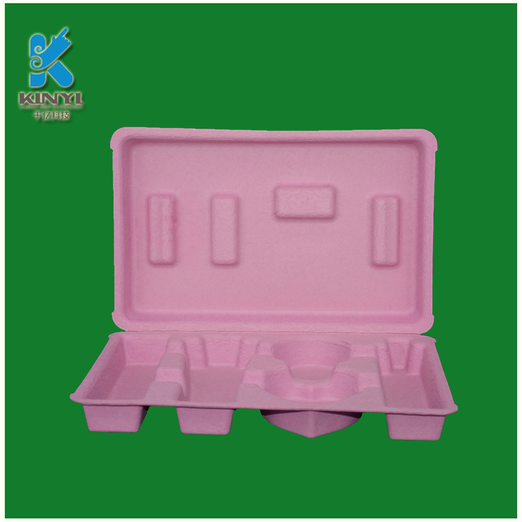 <b>Biodegradable new style pulp molded cosmetic box packaging</b>