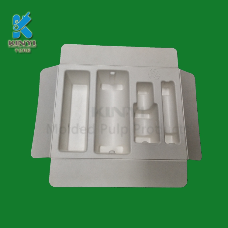 Custom Cosmetic Packaging Biodegradable Pulp Molded Tray