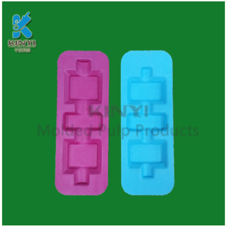 Eco Friendly Paper Pulp Molding Packaging Colorful Tray