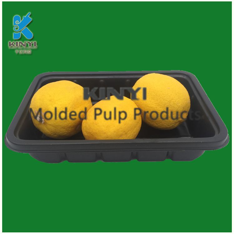 <b>New design recycled biodegradable molded pulp fruit tray</b>