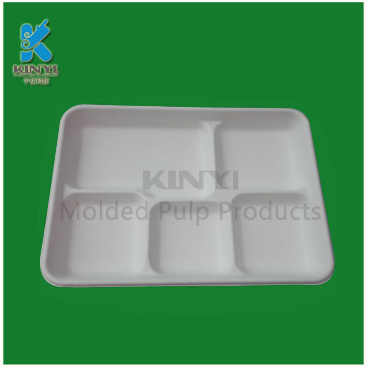 Eco friendly molded fiber pulp paper food trays