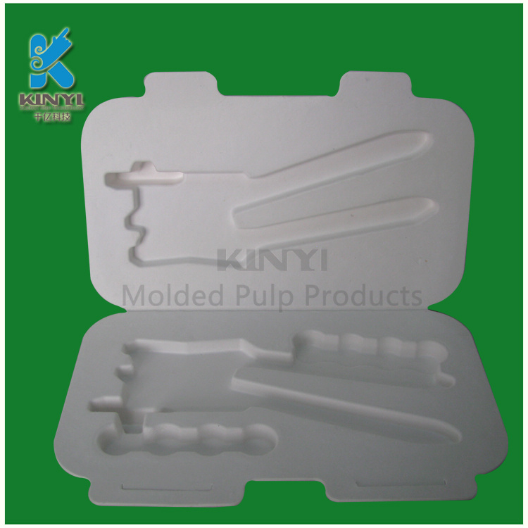 Biodegradable molded pulp insert packaging