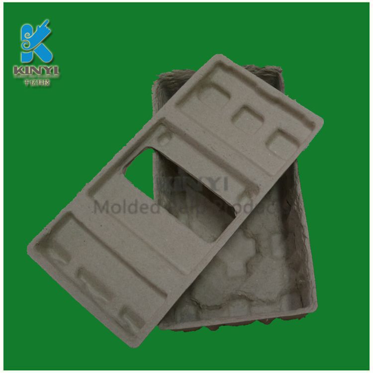 Biodegradable brown color molded pulp packaging box