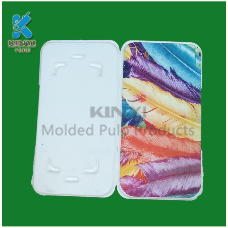 Biodegradable Pulp Molded Paper Phone Shell Packaging Tray